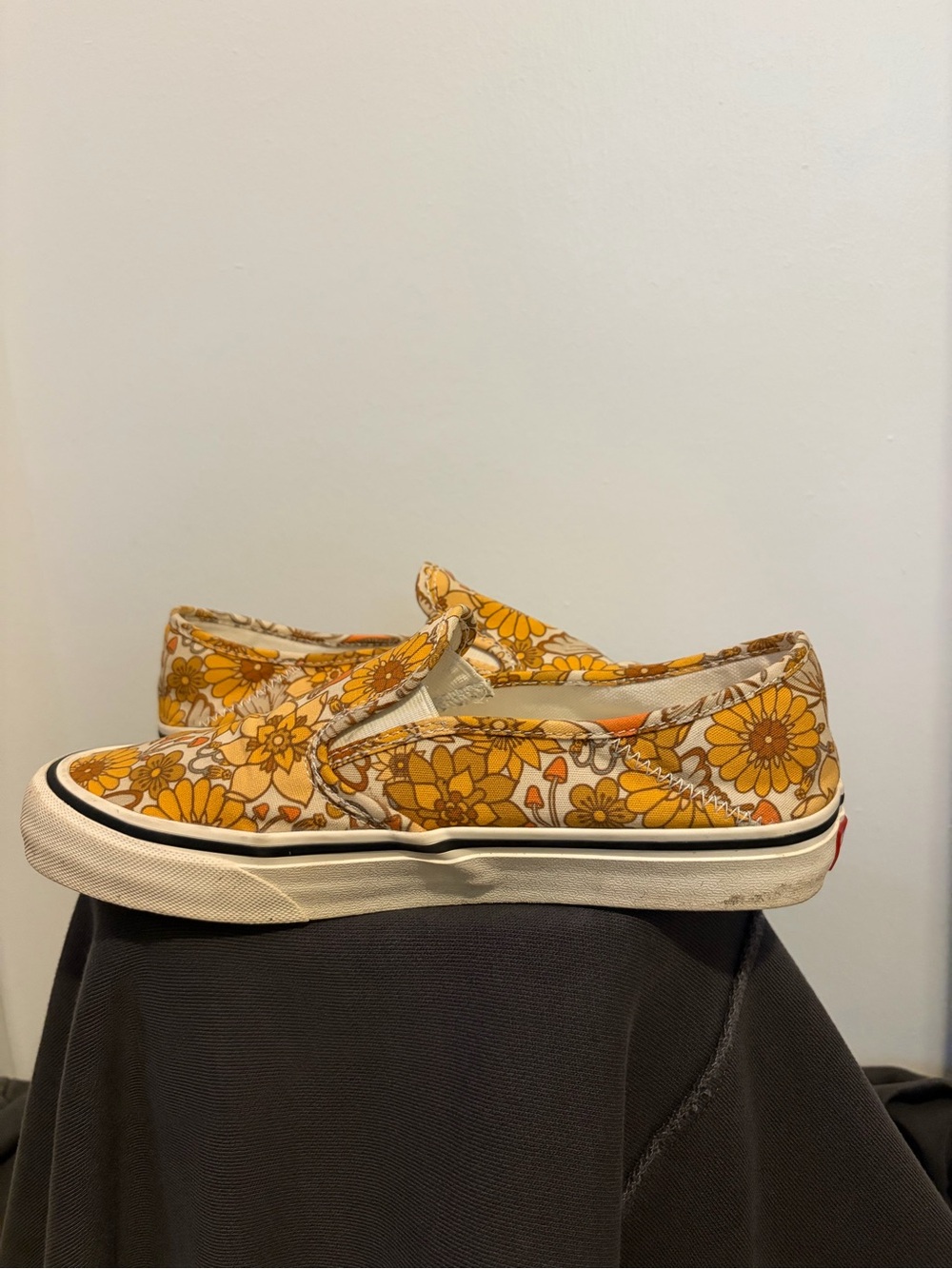 Vans Slip-On – Retro 70s Floral & Mushroom Print